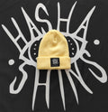 HASHASHINS CZAPKA BEANIE - LIGHT YELLOW