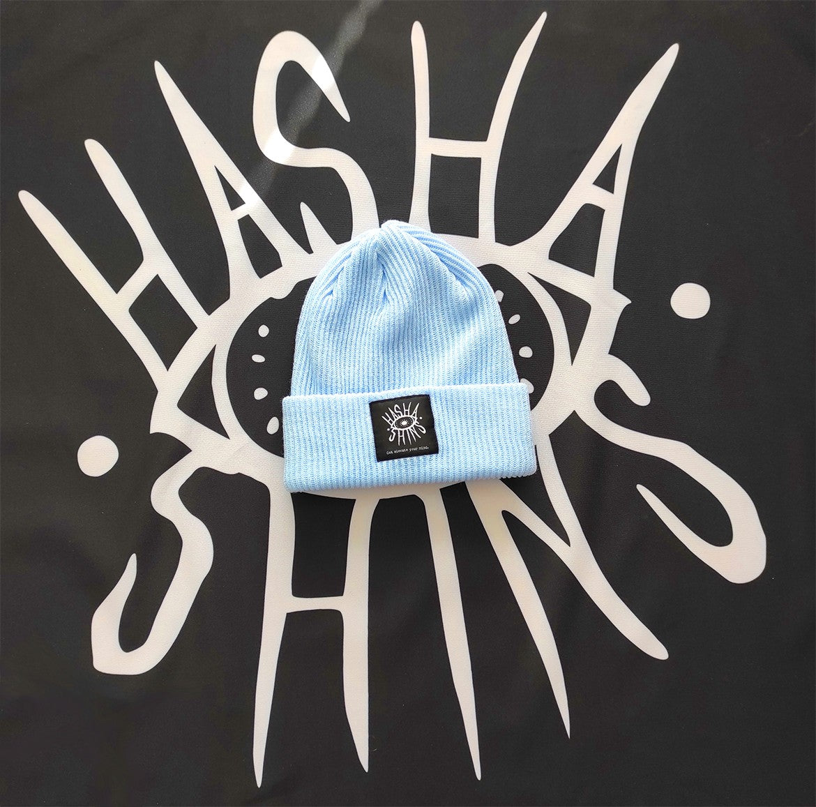 HASHASHINS CZAPKA BEANIE - BLUE SKY