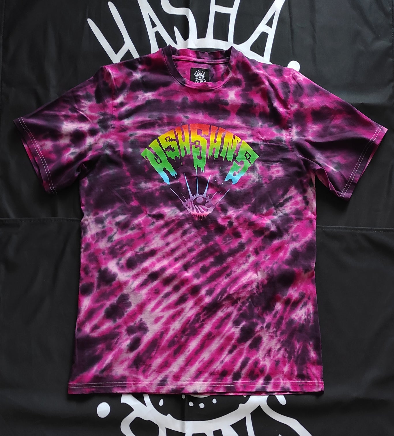 HASHASHINS PINK WAVE T - SHIRT (TIE DYE)