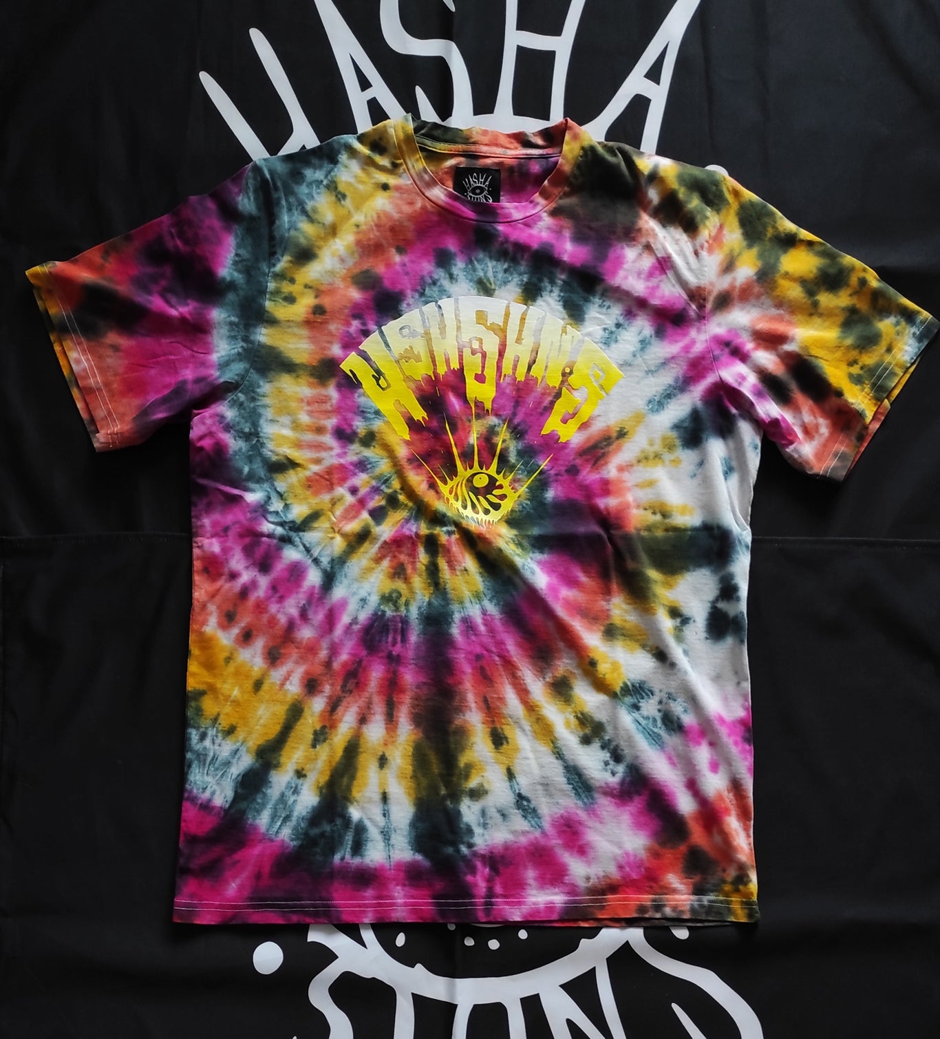 HASHASHINS ACID SWIRL T - SHIRT (TIE DYE)